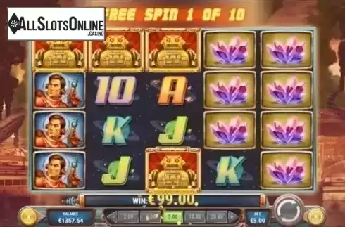 Free Spins Win Screen. Planet Fortune from Play'n Go