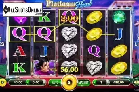 Win Screen 2. Platinum Heart from SlotVision