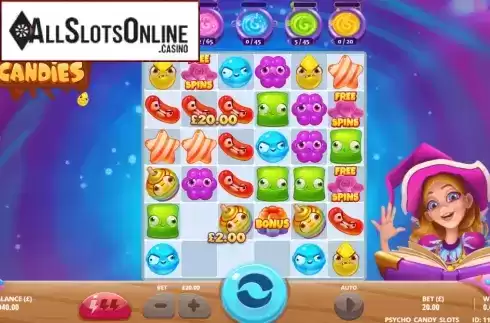 Win Screen 3. Psycho Candies from Gluck Games