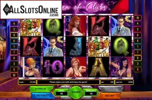 Reel Screen. Queen of Clubs from Platin Gaming