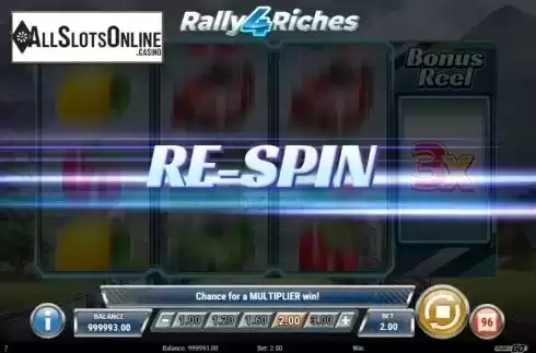 Respin Feature. Rally 4 Riches from Play'n Go