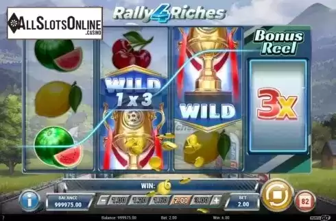 Win Screen 3. Rally 4 Riches from Play'n Go