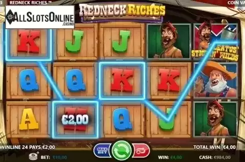 Win Screen. Redneck Riches from Betsson Group
