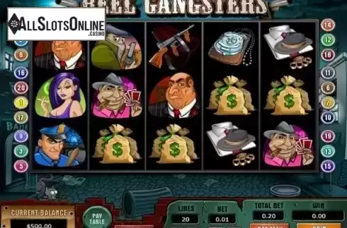Game Workflow screen. Reel Gangsters from Pragmatic Play