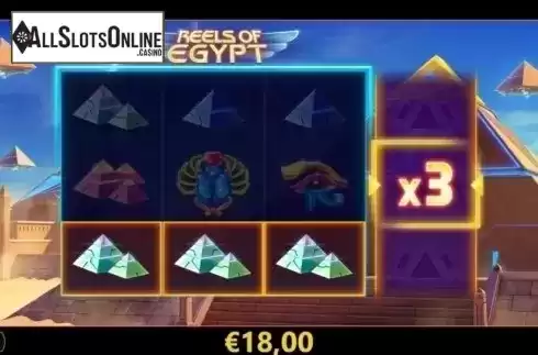 Win Screen. Reels of Egypt from Cayetano Gaming