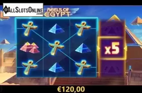Win Screen 2. Reels of Egypt from Cayetano Gaming