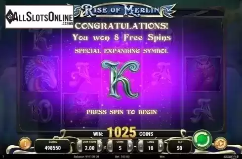 Free Spins 1. Rise of Merlin from Play'n Go