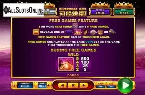 Free Spins. Riverboat Reel from Skywind Group