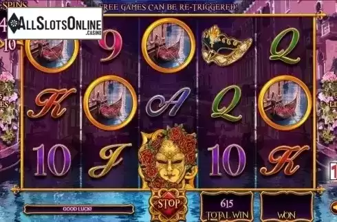 Free Spins Screen. Rose of Venice from TOP TREND GAMING