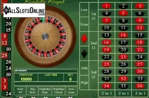 Game Screen. Roulette Royal (Amatic Industries) from Amatic Industries