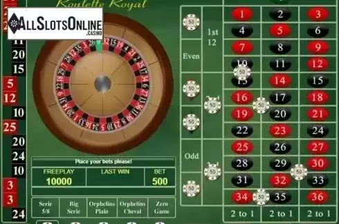 Game Screen. Roulette Royal (Amatic Industries) from Amatic Industries