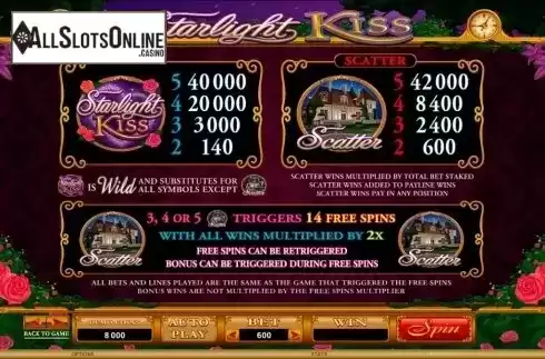Screen3. Starlight Kiss from Microgaming