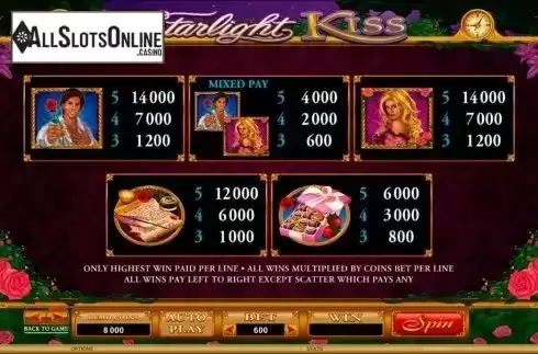 Screen4. Starlight Kiss from Microgaming