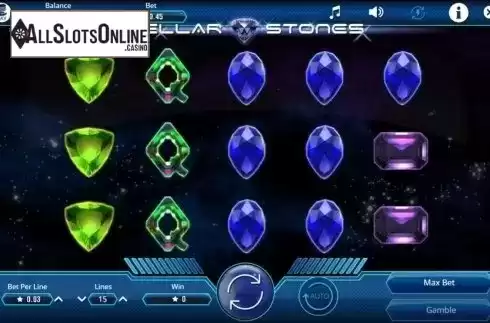 Reel screen. Stellar Stones from Booming Games