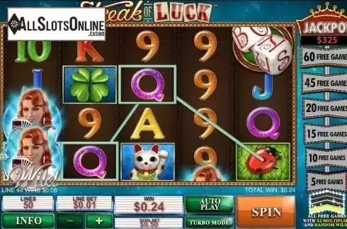 Win Screen. Streak of Luck from Playtech