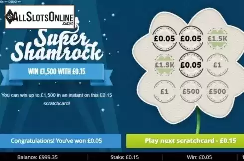 Win Screen 2. Super Shamrock from Gluck Games