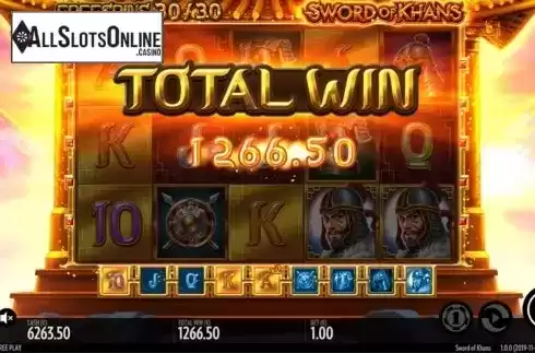 Total Win. Sword Of Khans from Thunderkick