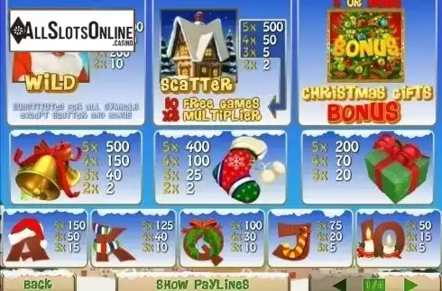 Paytable 1. Santa Surprise (Playtech) from Playtech
