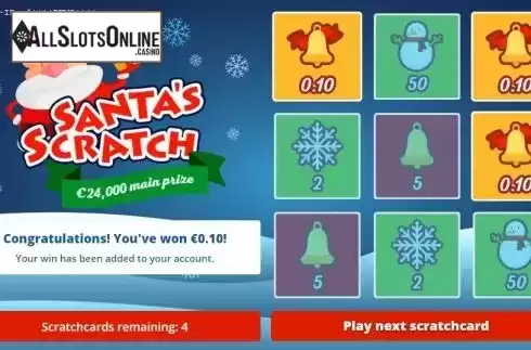 Win screen 1. Santa's Scratch from Gluck Games