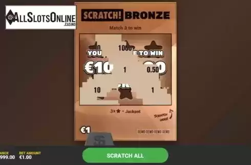 Game Screen 2. Scratch Bronze from Hacksaw Gaming