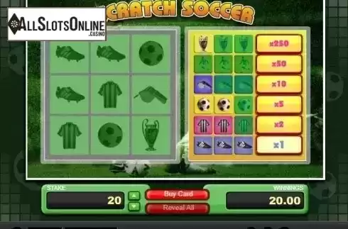 Win Screen. Scratch Soccer from 1X2gaming