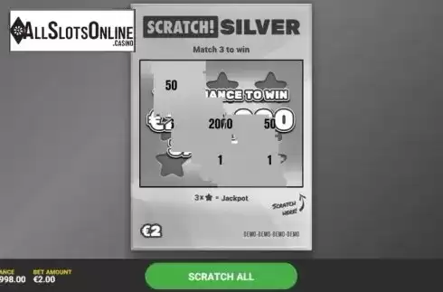 Game Screen 2. Scratch Silver from Hacksaw Gaming