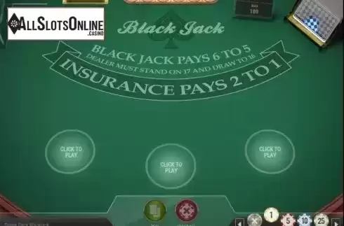 Game Screen 1. Single Deck Blackjack MH from Play'n Go