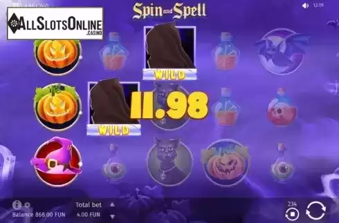 Win Screen 1. Spin and Spell from BGAMING