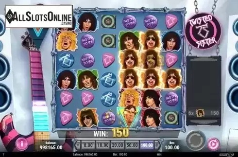 Win Screen. Twisted Sister from Play'n Go