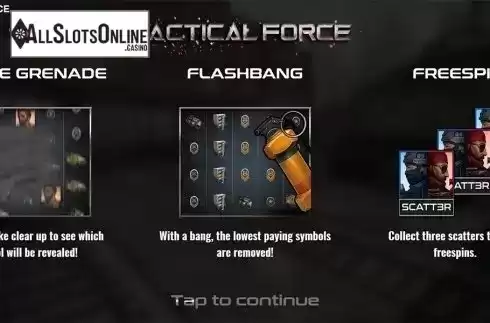 Intro screen. Tactical Force from Relax Gaming
