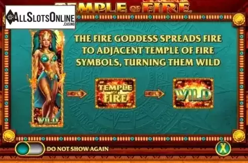 Start Screen. Temple of Fire from IGT