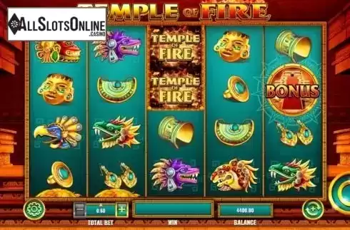 Reel Screen. Temple of Fire from IGT