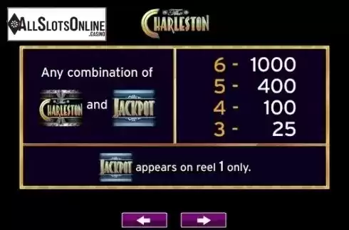 Paytable 1. The Charleston from High 5 Games