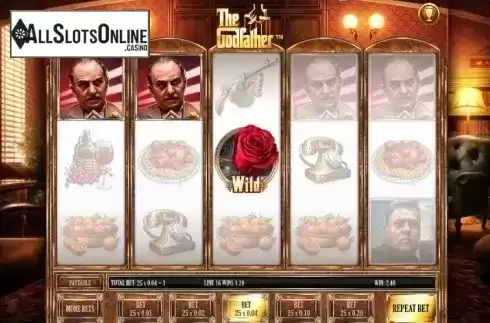 Win Screen . The Godfather from Gamesys