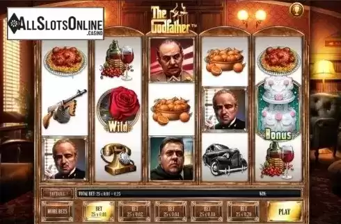 Game Workflow screen. The Godfather from Gamesys