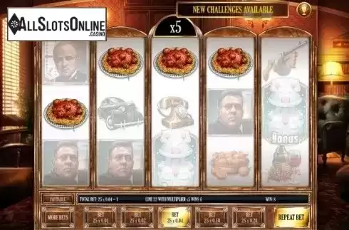 Win Screen 2. The Godfather from Gamesys
