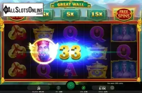 Win Screen 1. The Great Wall from iSoftBet
