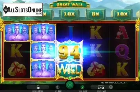 Win Screen 5. The Great Wall from iSoftBet