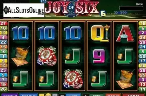 Screen 1. The Joy of Six from Microgaming