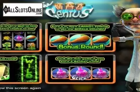 Start Screen. The Mad Genius from Nucleus Gaming