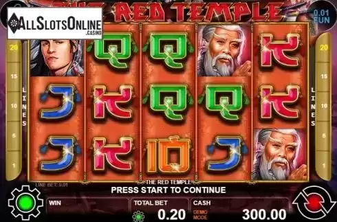 Reel screen. The Red Temple (Casino Technology) from Casino Technology