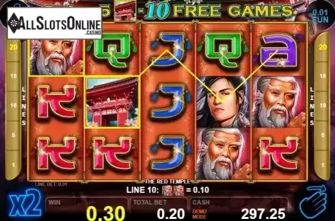 Win screen 2. The Red Temple (Casino Technology) from Casino Technology