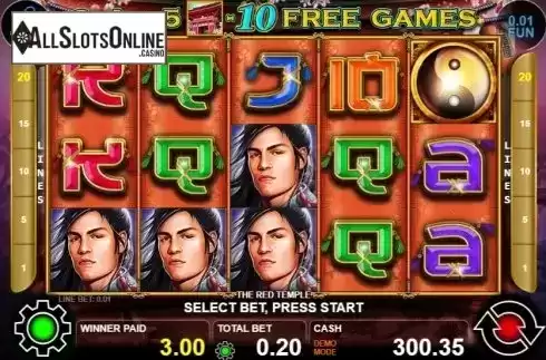 Win screen 3. The Red Temple (Casino Technology) from Casino Technology