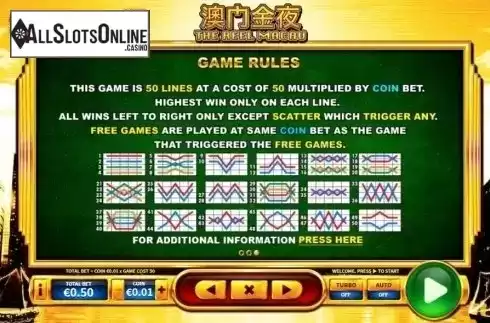 Game Rules. The Reel Macau from Skywind Group
