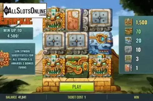 Game Screen 1. Tic Tac Temple from IGT