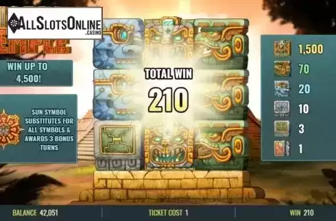 Game Screen 3. Tic Tac Temple from IGT