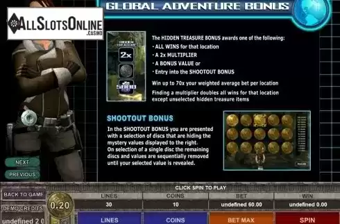 Screen5. Tomb Raider Secret of the Sword from Microgaming