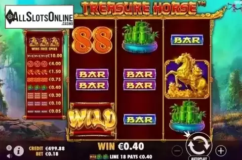Win Screen. Treasure Horse from Pragmatic Play