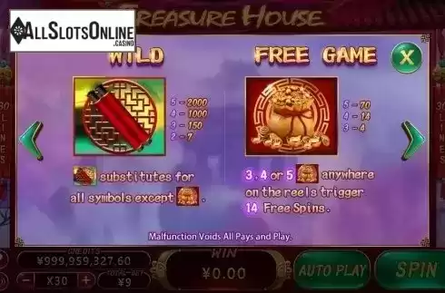 Wild & Scatter. Treasure House from CQ9Gaming