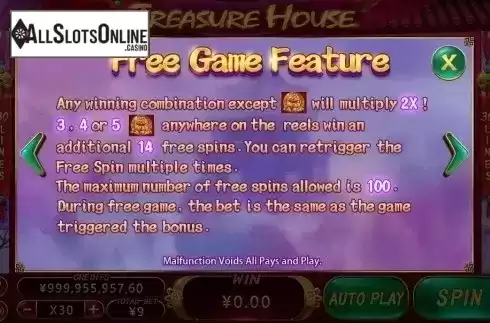 Free Spins. Treasure House from CQ9Gaming